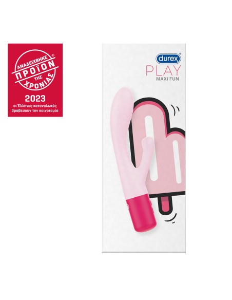 DUREX Play Maxi Fun Pink Dual Head Vibrator Δονητής Διπλής Κεφαλής, 1 τεμάχιο