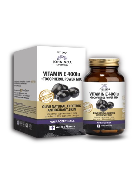 JOHN NOA Liposomal Vitamin E 400IU + Tocopherol Power Mix Συμπλήρωμα Διατροφής με Βιταμίνη Ε, 90 κάψουλες