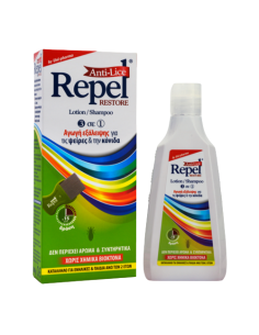 UNI-PHARMA Repel Anti-Lice Restore Lotion/Shampoo 3 σε 1...