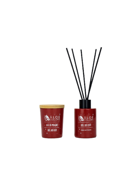 Aloe+ Colors Ho Ho Ho! Home Gift Set Reed Diffuser Αρωματικό Χώρου, 125ml & Scented Soy Candle Κερί Σόγιας