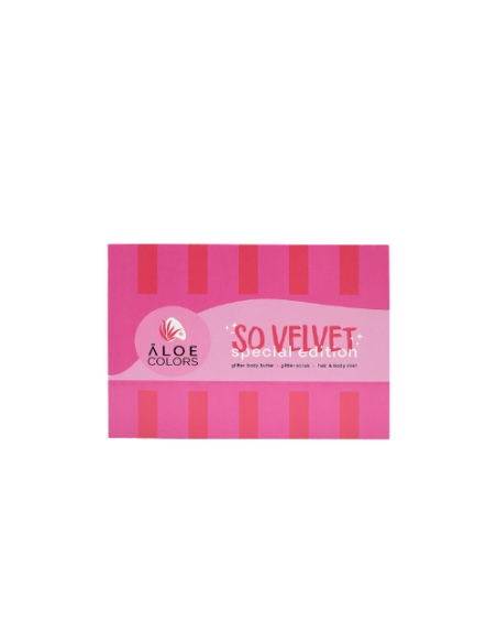 Aloe+ Colors So Velvet Special Edition Gift Set Glitter Body Butter 200ml, Glitter Body Scrub 200ml, Hair & Body Mist 150ml