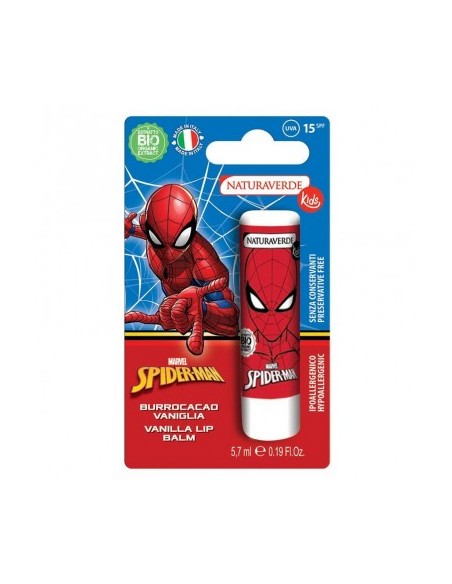 DISNEY Spiderman Vanilla Lip Balm Παιδικό Lip Balm Περιποίησης Χειλιών Βανίλια & Αντηλιακή Προστασία SPF15 ΣΠΑΪΝΤΕΡΜΑΝ, 5.7ml