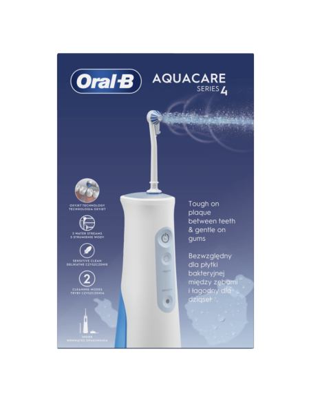 Oral-B Aquacare 4 Oxyjet Water Flosser Φορητό Σύστημα Καταιονισμού & Επαγγελματικός Εκτοξευτής Νερού
