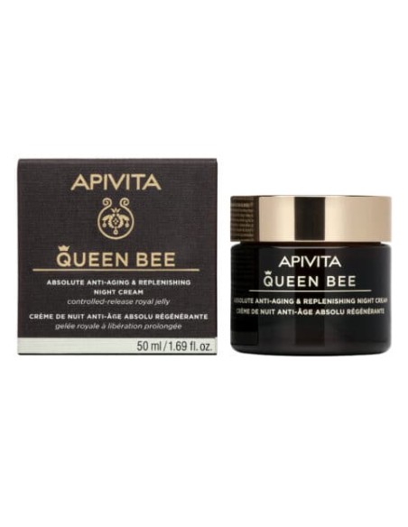 APIVITA Queen Bee Absolute Anti-Aging Night Cream Κρέμα Νύχτας Απόλυτης Αντιγήρανσης & Εντατικής Θρέψης με Βασιλικό Πολτό, 50ml