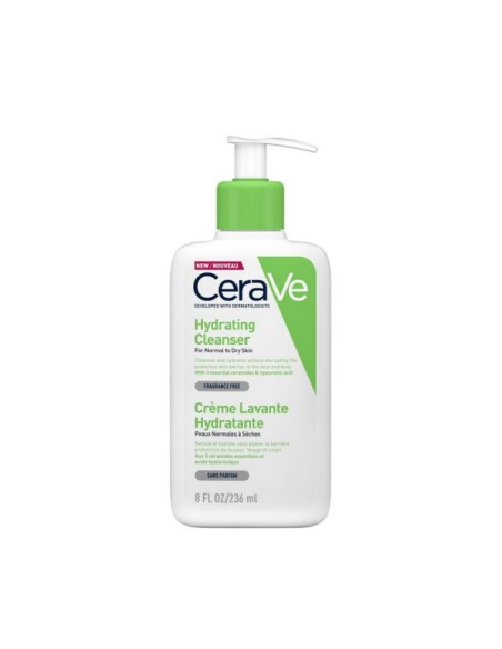 CeraVe Hydrating Cleanser for Normal to Dry Skin Ενυδατική Κρέμα Καθαρισμού Προσώπου & Σώματος για Κανονικό/Ξηρό Δέρμα, 236ml
