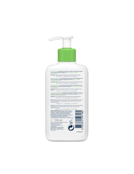 CeraVe Hydrating Cleanser for Normal to Dry Skin Ενυδατική Κρέμα Καθαρισμού Προσώπου & Σώματος για Κανονικό/Ξηρό Δέρμα, 236ml