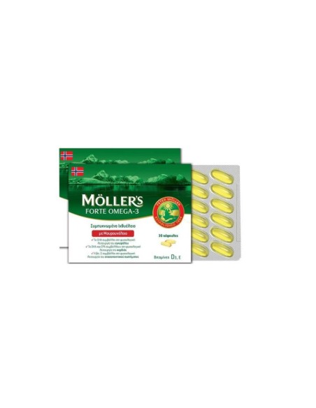 MOLLERS Forte Ωμέγα 3 & Βιταμίνη D3, 30 Κάψουλες