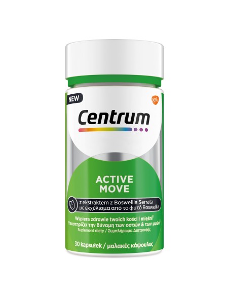 CENTRUM Active Move Πολυβιταμίνες για την Δύναμη των Οστών & των Μυών με Εκχύλισμα Boswellia serrata, 30 μαλακές κάψουλες