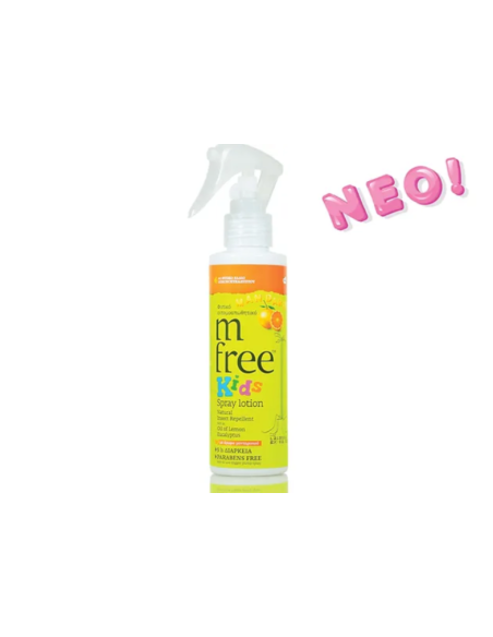 BNeF Benefit M Free Kids Spray Mandarin Παιδική Φυτική Εντομοαπωθητική Λοσιόν με Άρωμα Μανταρίνι, 125ml