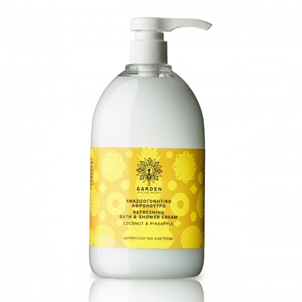 GARDEN OF PANTHENOLS Refreshing Body Bath & Shower Cream Coconut & Pineapple Αναζωογονητικό Αφρόλουτρο, 1000ml