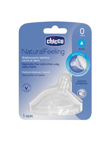 CHICCO Natural Feeling Θηλή Σιλικόνης με Κλίση...