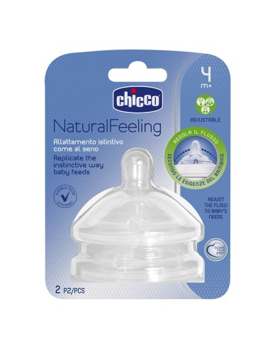 CHICCO Natural Feeling Θηλή Σιλικόνης με Διπλή...