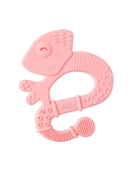 CHICCO Silicone Teether Super Soft Κρίκος Οδοντοφυΐας Σιλικόνης ΡΟΖ 2M+, 1 τεμάχιο