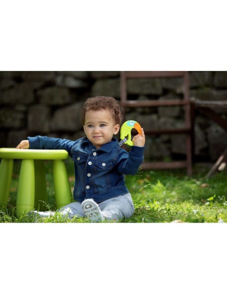 CHICCO Silicone Teether Refreshing Δροσιστικός Κρίκος Οδοντοφυΐας Σιλικόνης με Νερό FUNNY TUCAN 6M+, 1 τεμάχιο