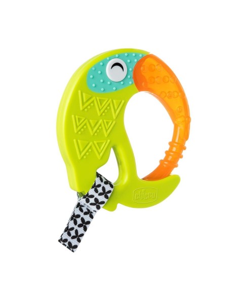 CHICCO Silicone Teether Refreshing Δροσιστικός Κρίκος Οδοντοφυΐας Σιλικόνης με Νερό FUNNY TUCAN 6M+, 1 τεμάχιο