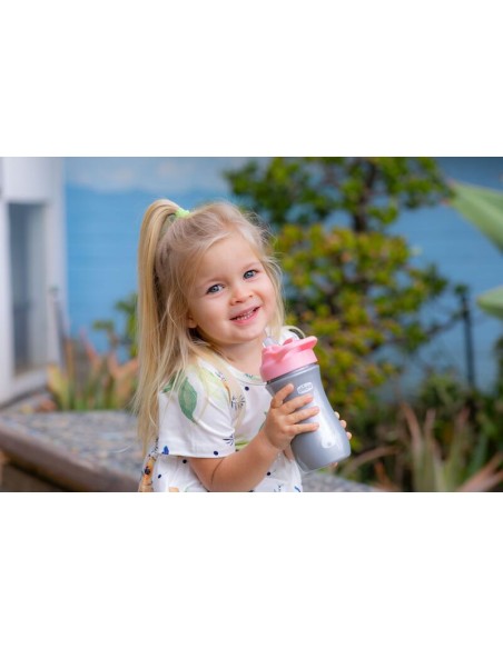 CHICCO Pop Up Cup Kids Παιδικό Ποτηράκι Κύπελλο από Σιλικόνη 2Y+ (από 2+ Ετών) ΡΟΖ, 350ml