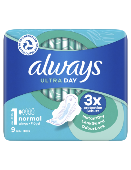 ALWAYS Ultra Normal Plus Day Νο.1 Σερβιέτες με Φτερά, 9 τεμάχια