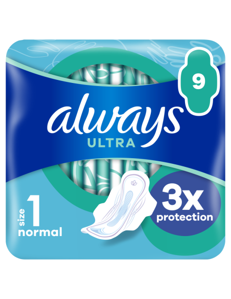 ALWAYS Ultra Normal Plus Day Νο.1 Σερβιέτες με Φτερά, 9 τεμάχια