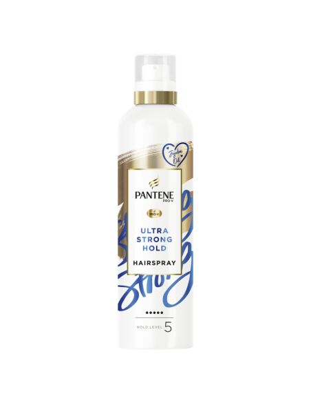 PANTENE PRO-V Ultra Strong Hold Hair Spray Hold Level 5 Λακ για τα Μαλλιά με Λάδι Jojoba για Πολύ Δυνατό Κράτημα, 250ml