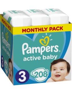 PAMPERS Active Baby Monthly Pack No.3 (6-10 kg) Βρεφικές...