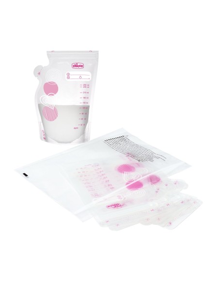 CHICCO Breast Milk Storage Bags Προαποστειρωμένα Σακουλάκια Διατήρησης Μητρικού Γάλακτος 250ml, 30 τεμάχια