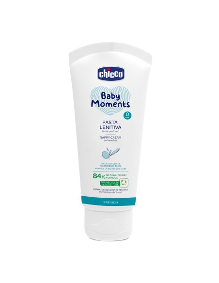 CHICCO Baby Moments Nappy Cream Perfume Free Κρέμα Συγκάματος με 15% Οξείδιο Ψευδαργύρου & Πανθενόλη από 0+ Μηνών, 100ml
