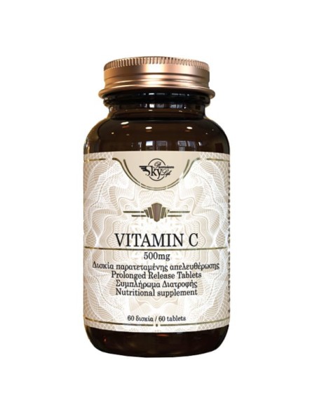 Sky Premium Life Vitamin C 500mg Συμπλήρωμα διατροφής με Βιταμίνη C Βραδείας Αποδέσμευσης για Ενίσχυση Ανοσοποιητικού, 60 δισκία