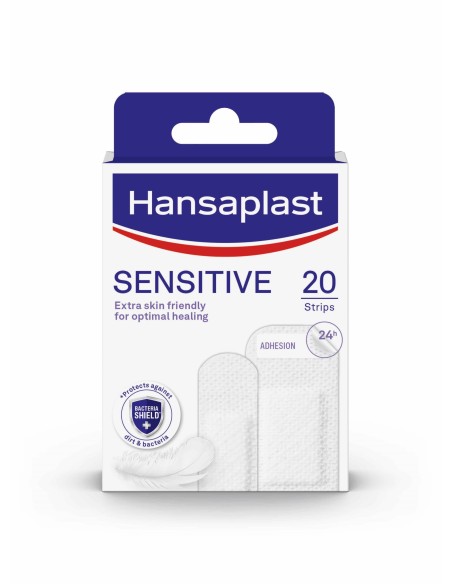 HANSAPLAST Sensitive Strips Υποαλλεργικά Επιθέματα Πληγών Σε 2 Μεγέθη, 20 τεμάχια