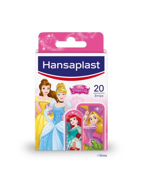 HANSAPLAST Junior Strips Disney Princess Παιδικά Αυτοκόλλητα Επιθέματα Πληγών με Πριγκίπισσες Disney σε 2 Μεγέθη, 20 τεμάχια