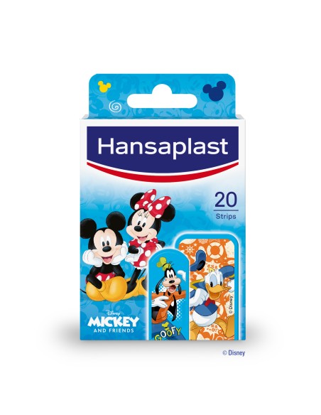 HANSAPLAST Junior Strips Mickey & Friends Παιδικά Αυτοκόλλητα Επιθέματα Πληγών με το Μίκυ & την Παρέα του σε 2 Μεγέθη 20 τεμάχια