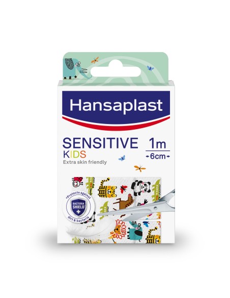 HANSAPLAST Kids Sensitive Strips Παιδικά Αυτοκόλλητα Επιθέματα Πληγών με Ζωάκια 100x60mm, 10 τεμάχια