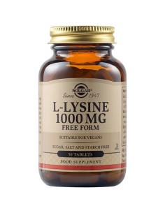 SOLGAR L-Lysine 1000mg Συμπλήρωμα Διατροφής με το Βασικό...