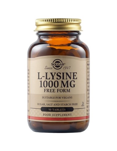 SOLGAR L-Lysine 1000mg Συμπλήρωμα Διατροφής με...