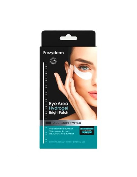 FREZYDERM Eye Area Hydrogel Bright Patch Μάσκα Ματιών Υδρογέλης για Εντατική Φροντίδα των Μαύρων Κύκλων, 4 ζεύγη επιθεμάτων