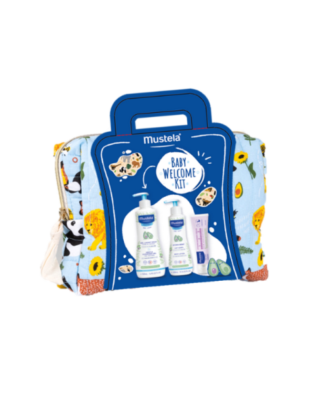 MUSTELA Baby Welcome Kit Αφροντούς για Σώμα/Μαλλιά 500ml & Hydra Bebe Κρέμα Ενυδάτωσης Σώματος 500ml & Κρέμα Αλλαγής Πάνας 50ml