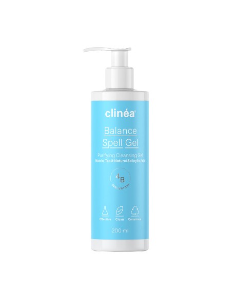 SARANTIS Clinéa Balance Spell Gel Καθαριστικό Τζελ Προσώπου για Μικτό/Λιπαρό Δέρμα με τσάι Matcha & Φυσικό Σαλικυλικό Οξύ, 200ml