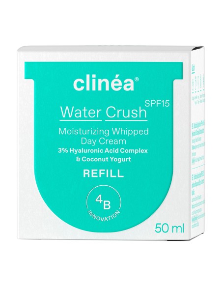 SARANTIS Clinéa Water Crush SPF15 Moisturizing Whipped Day Cream Refill Ενυδατική Κρέμα Ημέρας Ελαφριάς Υφής Ανταλλακτικό, 50ml
