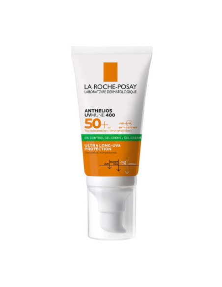 LA ROCHE POSAY Anthelios UVMUNE 400 Oil Control Gel Cream SPF50+ Αντηλιακή Προσώπου Ματ Υφής για Μικτό-Λιπαρό Δέρμα, 50ml