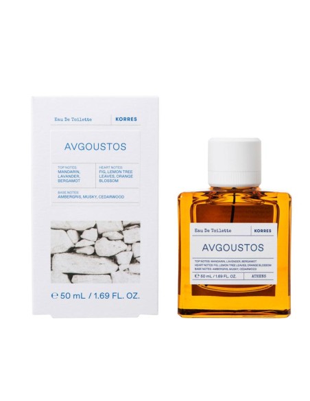 KORRES Avgoustos Eau De Toilette Άρωμα Φρουτένιο με Αρωματικές Νότες Σύκου & Εσπεριδοειδών, 50ml