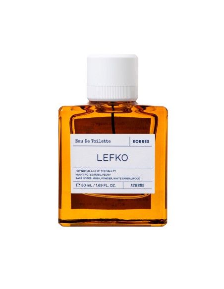 KORRES Lefko Eau De Toilette Άρωμα Λουλουδένιο με Αρωματικές Νότες από Τριαντάφυλλο & Παιώνια, 50ml