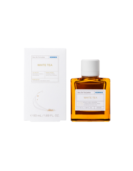 KORRES White Tea Eau De Toilette Άρωμα Γλυκό, Ντελικάτο & Φρέσκο με νότες από Άνθη Φρέζιας & Περγαμόντου, 50ml