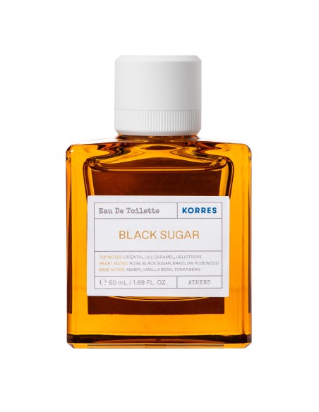 KORRES Black Sugar Eau De Toilette Άρωμα Γλυκό, Ανατολίτικο & Εθιστικό, Ξυλώδεις & Λουλουδάτες Αρωματικές Νότες, 50ml