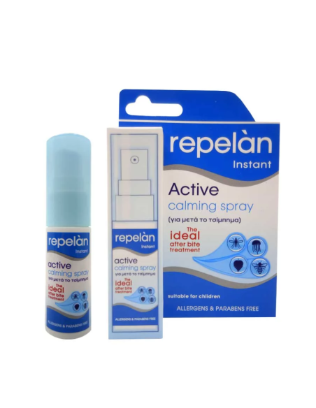 CELLOJEN Repelan Instant Active Calming Spray After Bite Καταπραϋντικό Άοσμο Σπρέι για μετά το Τσίμπημα, 15ml