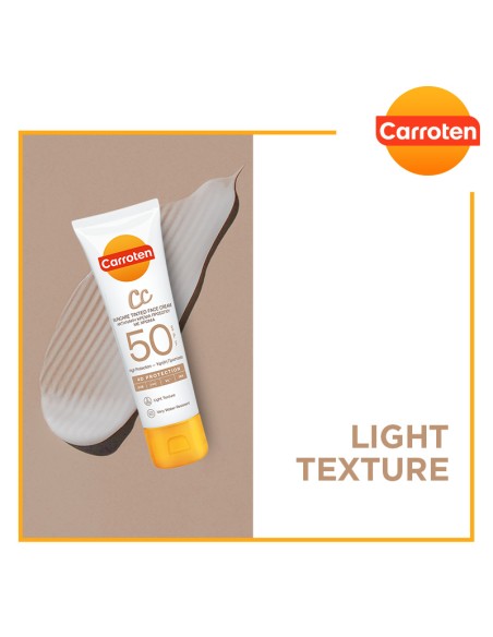 CARROTEN CC Suncare Tinted Face Cream SPF50 Αντηλιακή Κρέμα Προσώπου με Χρώμα Ελαφριάς Υφής, 50ml