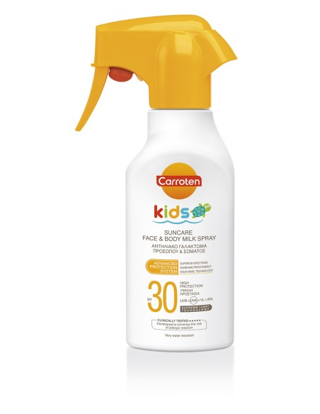 CARROTEN Kids Suncare Face & Body Milk Spray SPF30 Αντηλιακό Γαλάκτωμα Προσώπου & Σώματος, 270ml