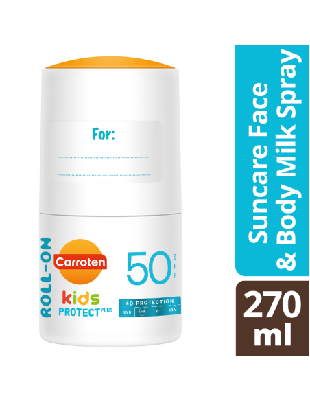 CARROTEN Kids Protect Plus Roll-On Suncare Face & Body Milk SPF50+ Αντηλιακό Γαλάκτωμα Προσώπου & Σώματος σε Μορφή Roll-On, 50ml