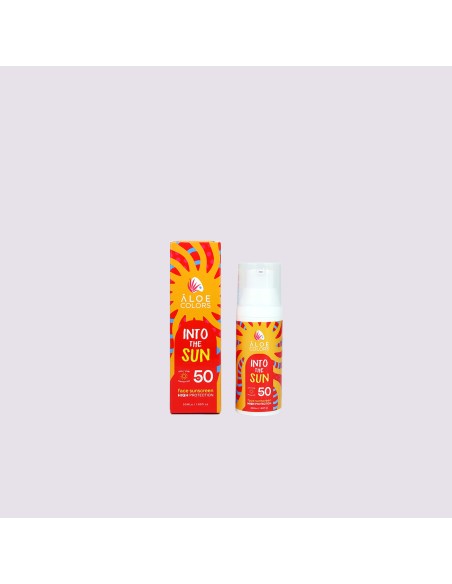 Aloe+ Colors Into the Sun Face Sunscreen SPF50 High Protection Αντηλιακή Κρέμα Προσώπου Υψηλής Προστασίας, 50ml