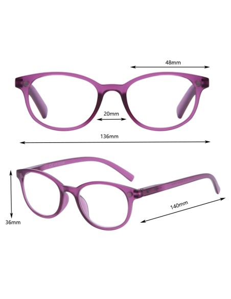 APEL Visual Care 3014 Purple +2.00 Γυαλιά Πρεσβυωπίας Μωβ Χρώμα με Μαγνητικό Clip On Ηλίου & Θήκη, 1 τεμάχιο