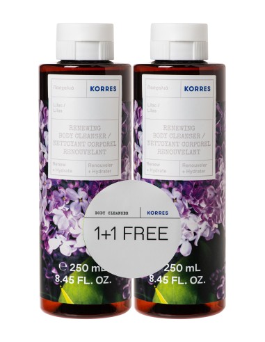 KORRES Lilac Renewing Body Cleanser 1+1...