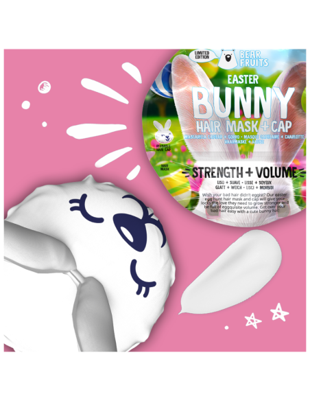 P&G Bear Fruits Easter Bunny Hair Mask Μάσκα Μαλλιών για Δύναμη & Ελαστικότητα, 20ml & 1 Cap Σκουφάκι Λαγουδάκι